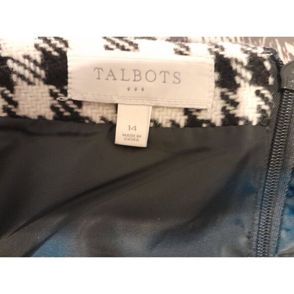 Talbots Wool Blend Plaid Academia School Skirt Size 14 - Picture 3 of 5